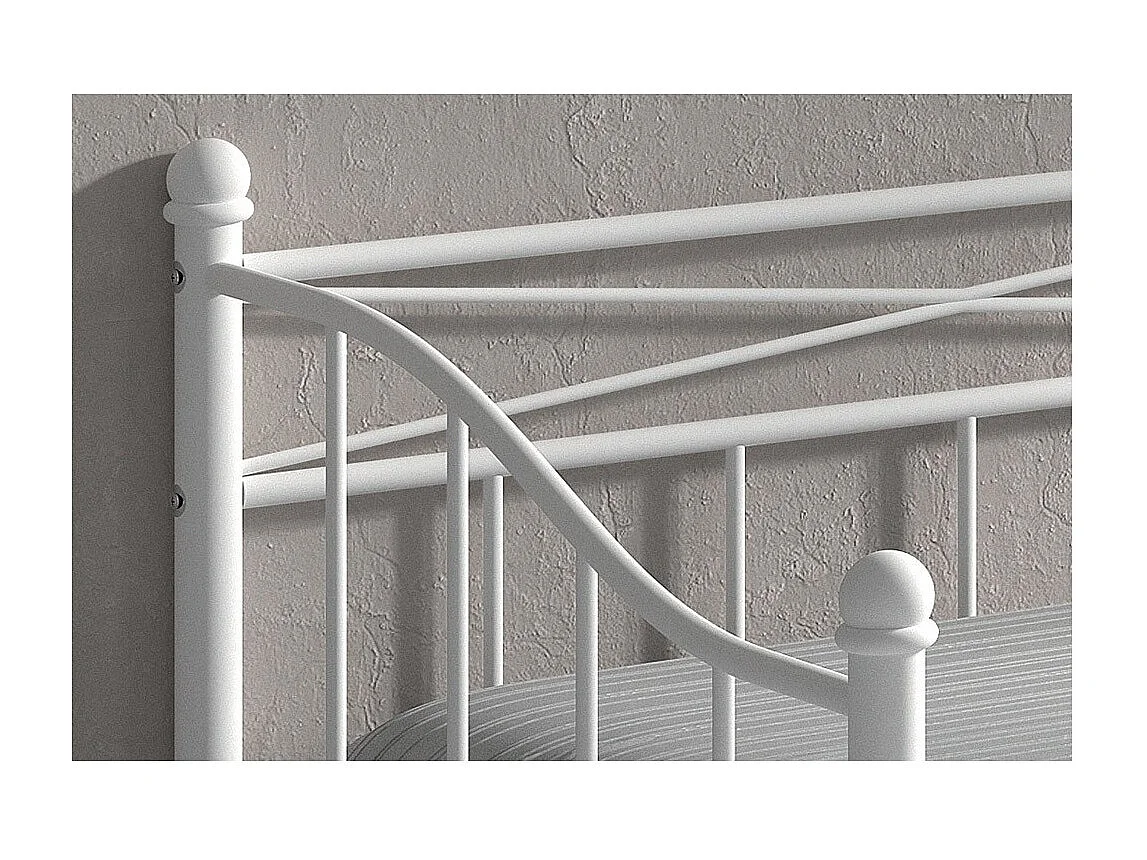 Cama diván blanca SOBLA 90x200 - Estilo contemporáneo