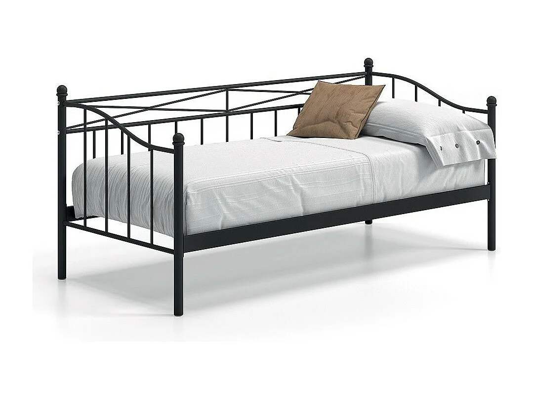 Zwarte slaapbank SOBLa 90x200 - Hedendaagse stijl