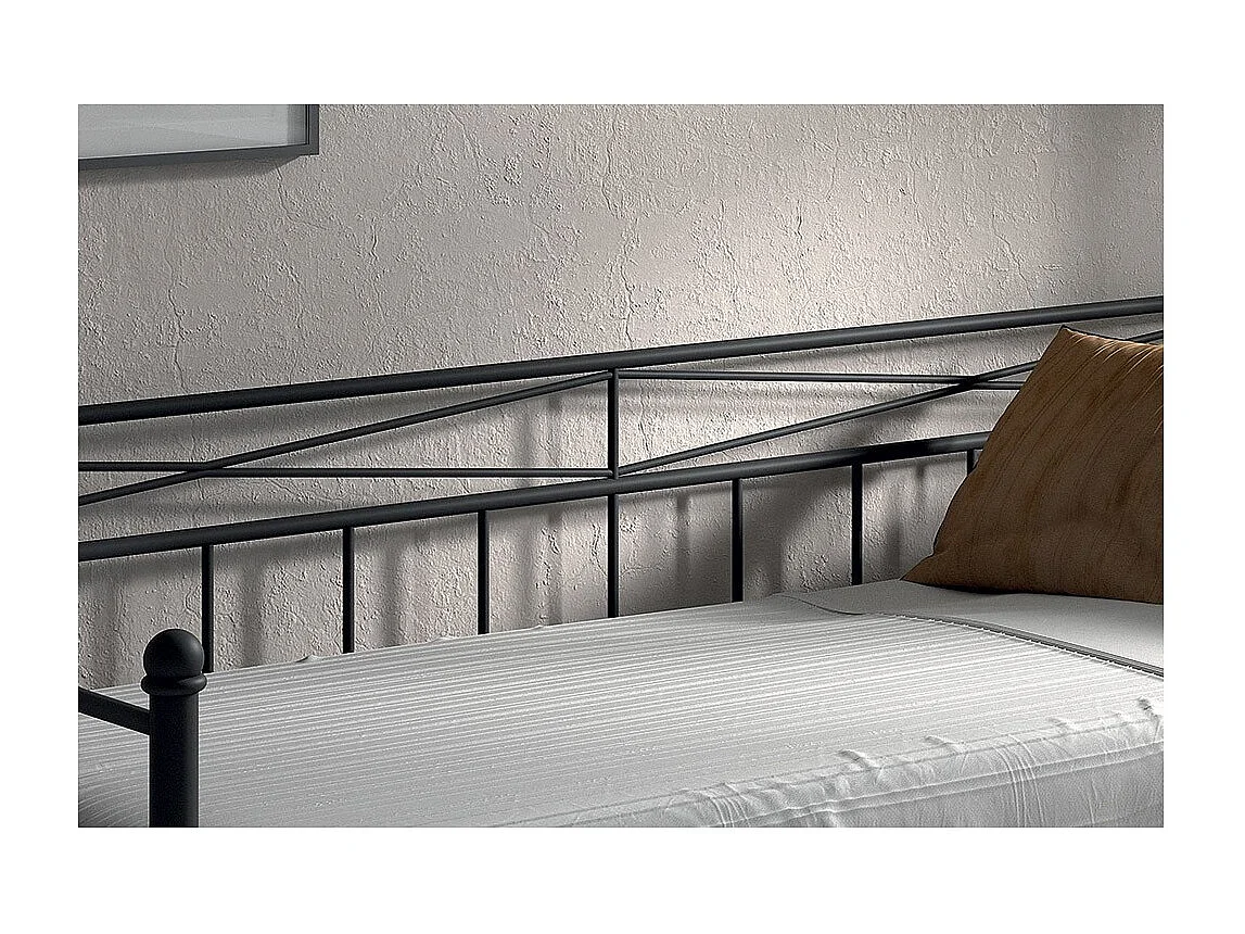 Zwarte slaapbank SOBLa 90x200 - Hedendaagse stijl