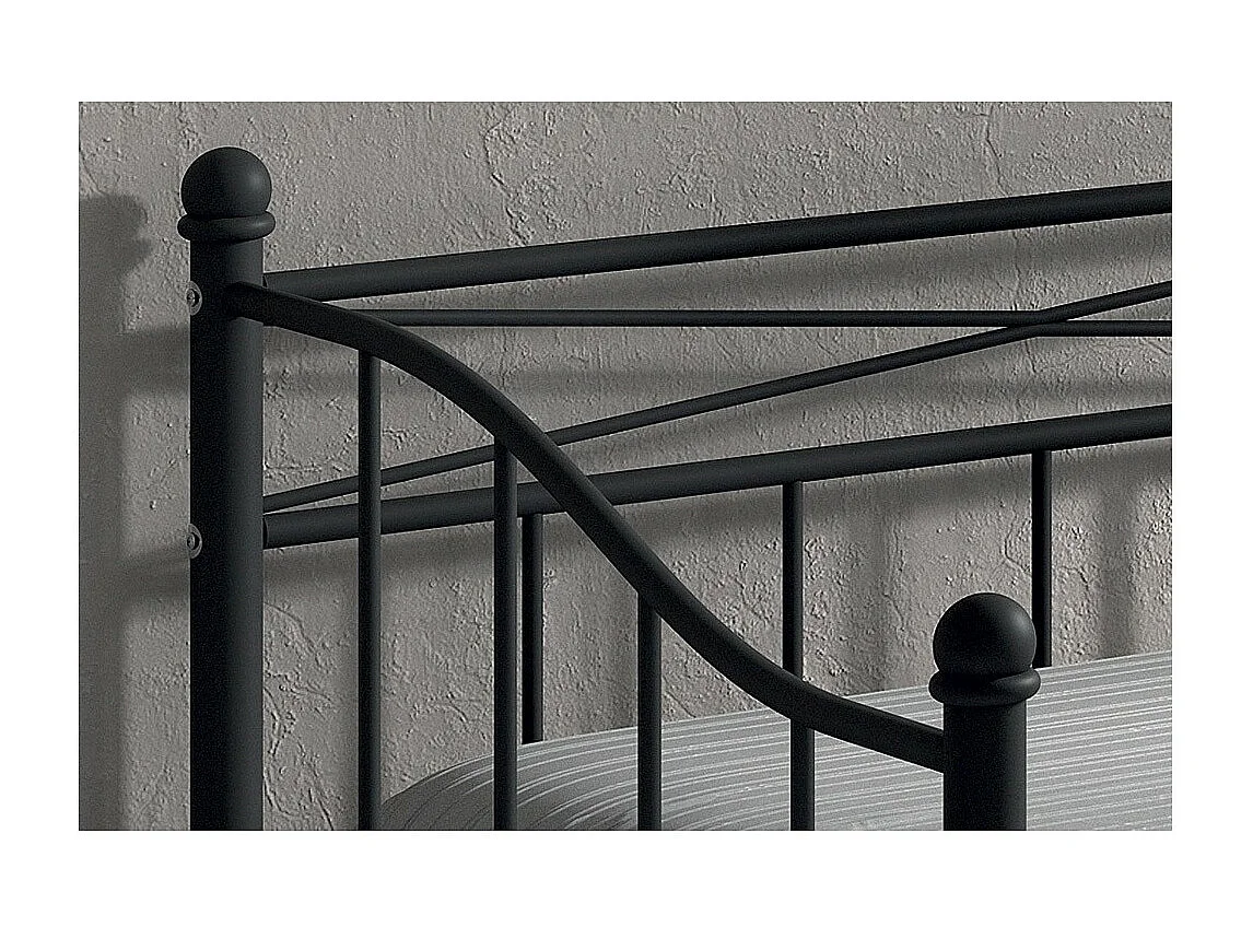 Zwarte slaapbank SOBLa 90x200 - Hedendaagse stijl