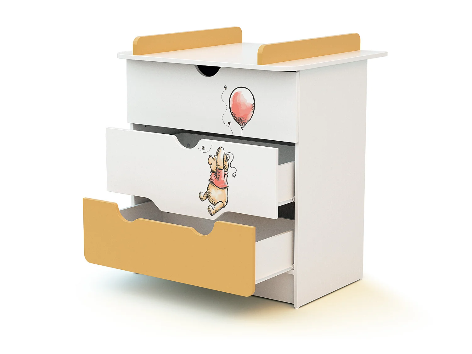 AT4 -  Chambre bébé lit et commode à langer DISNEY Exploring Winnie en bois