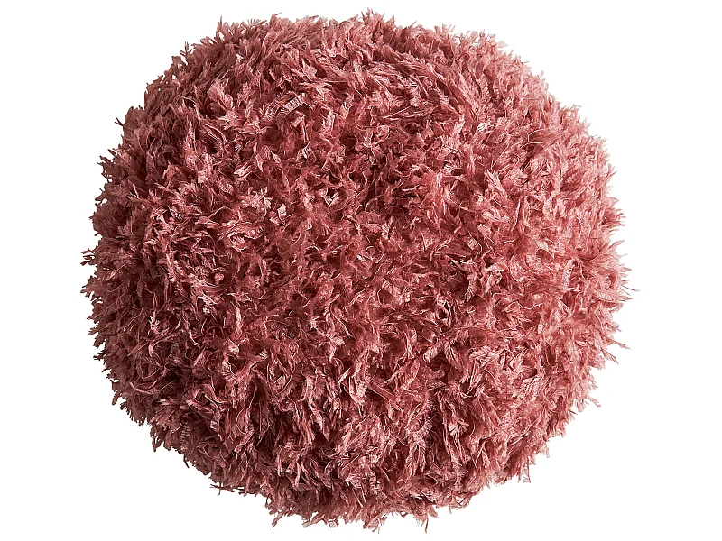 Coussin en polyester rose 33x33x9 cm