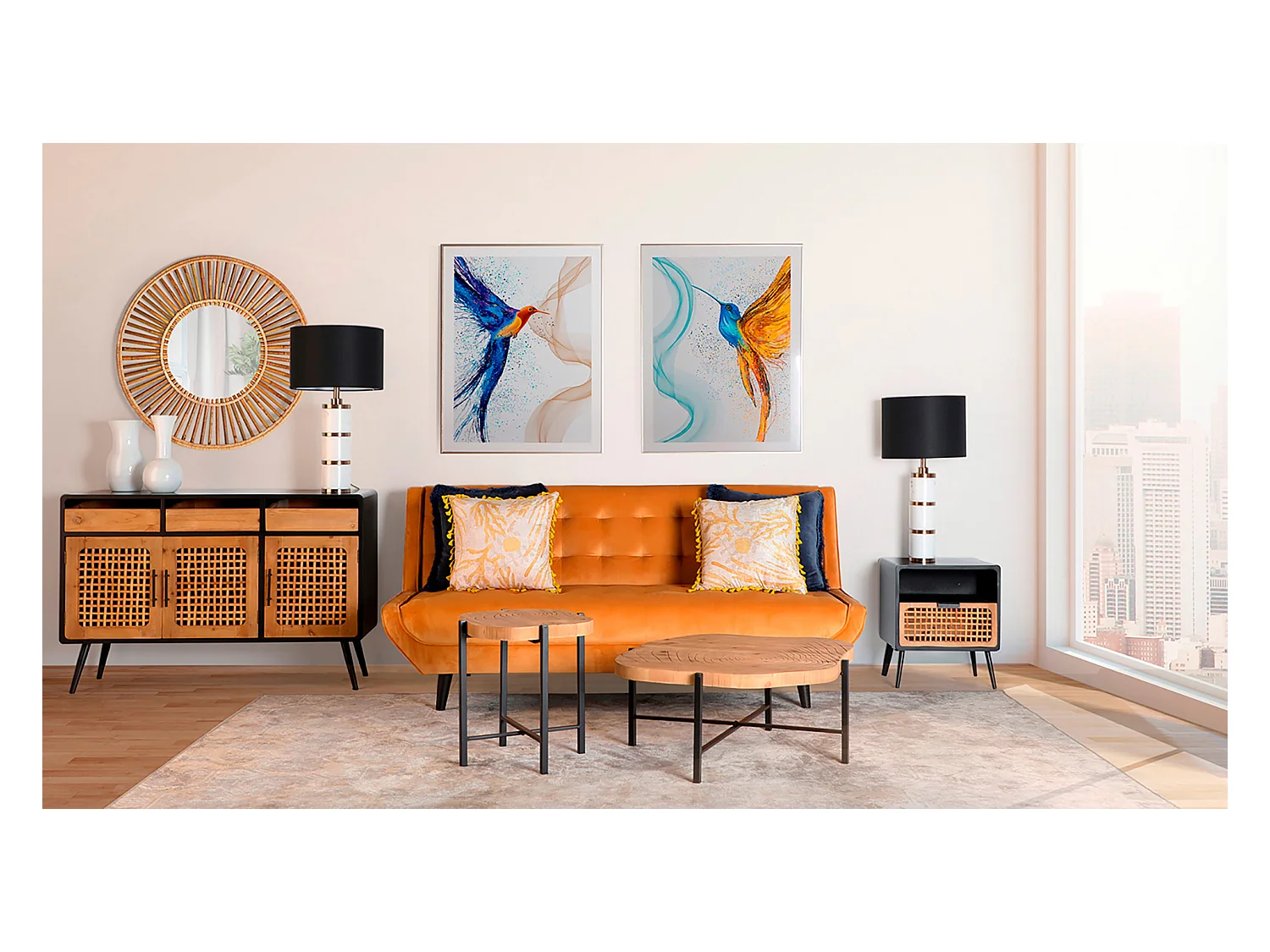 Cojín de chenilla en color crema de 42x42x10cm