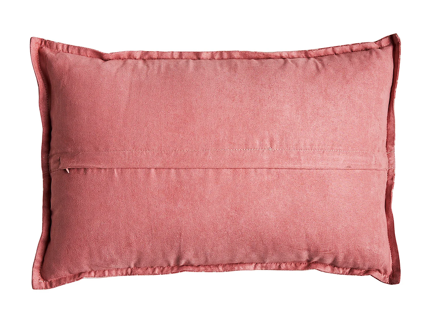Coussin en velours rose 42x26x10 cm