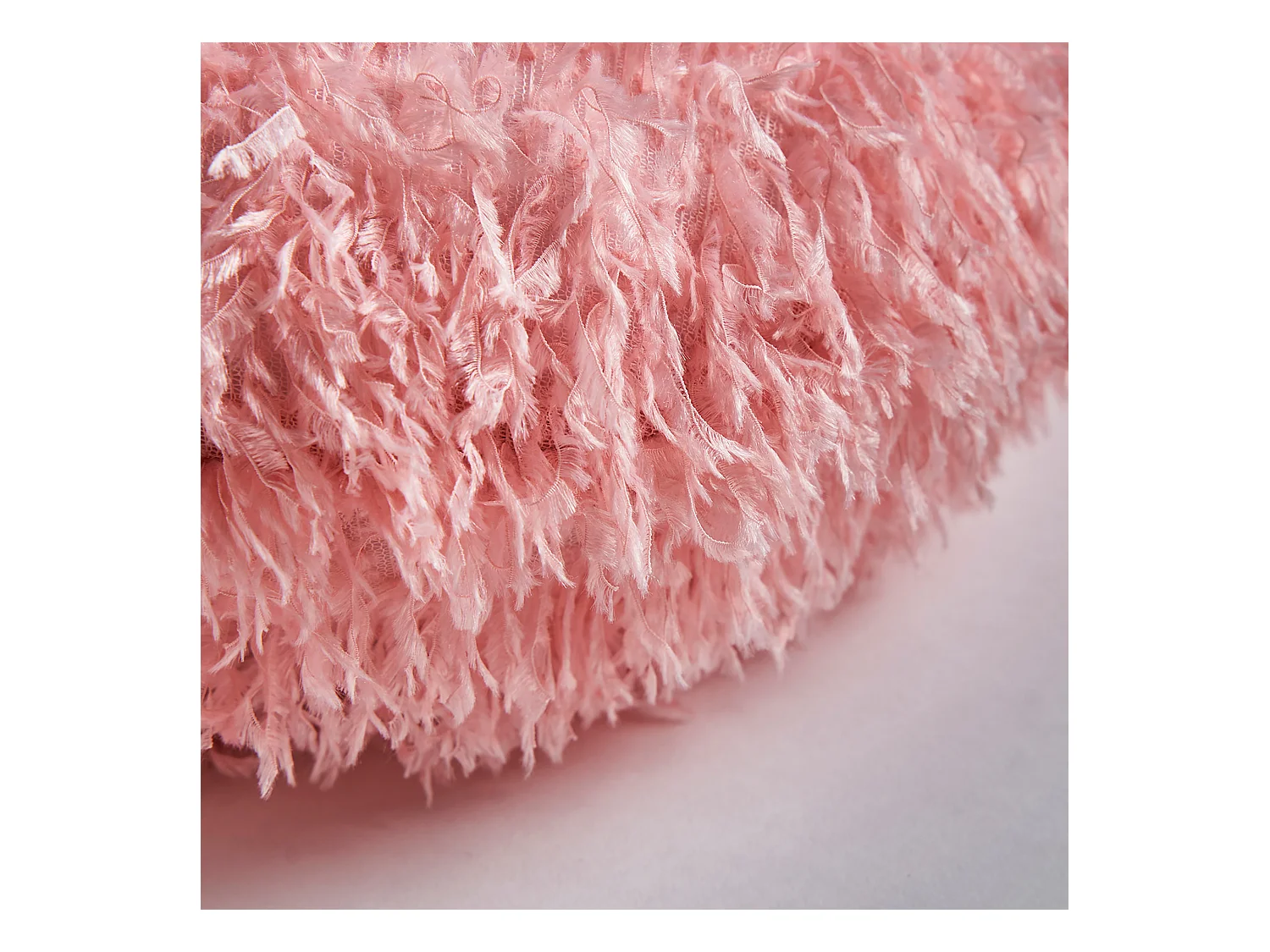 Coussin en polyester rose 33x33x9 cm