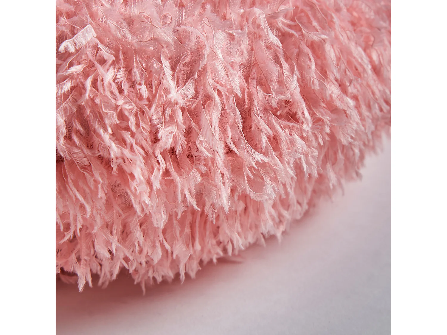 Coussin en polyester rose 33x33x9 cm