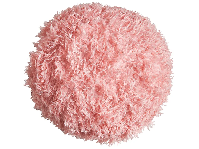 Coussin en polyester rose 33x33x9 cm