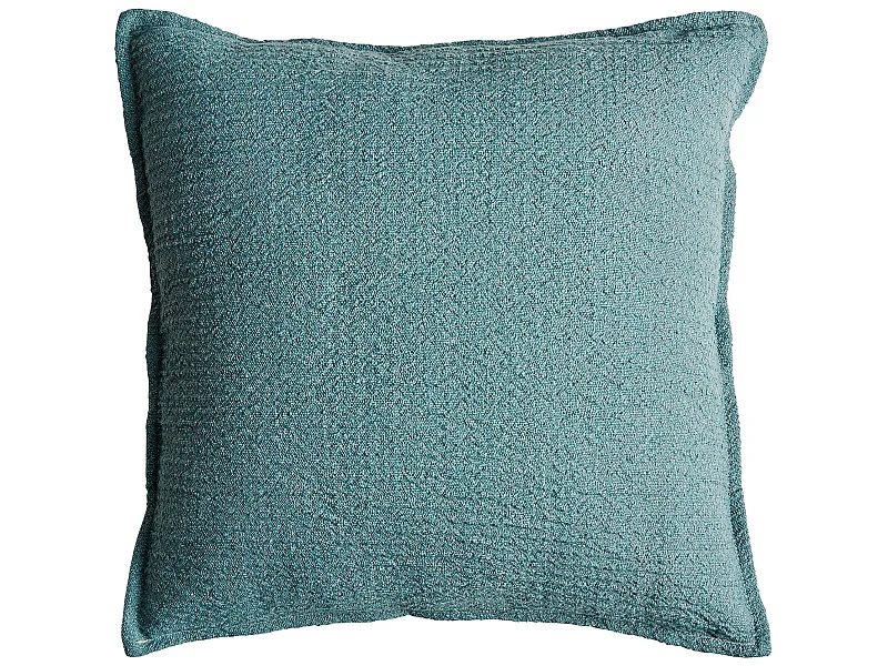 Cojín de poliéster en color azul de 42x42x10cm