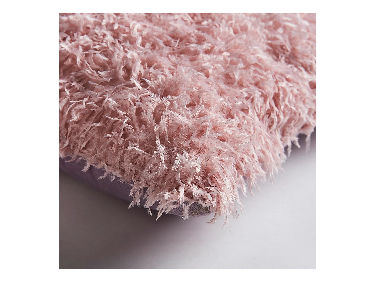 Coussin en polyester rose 42x42x10 cm