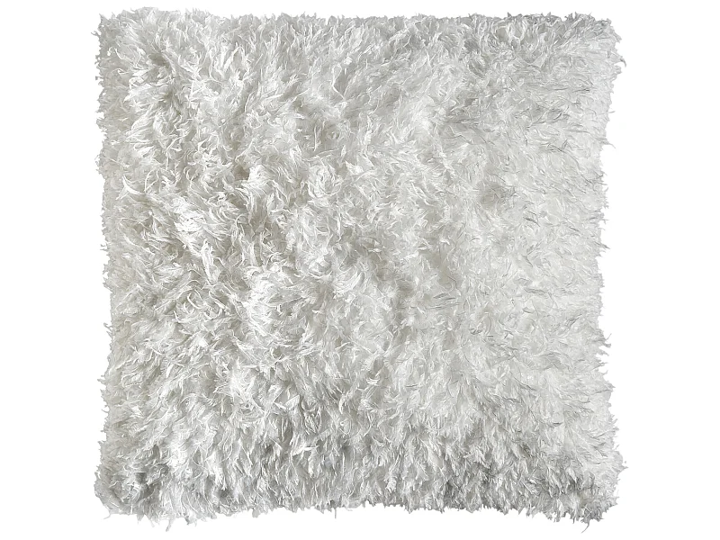 Coussin en polyester blanc 42x42x10 cm