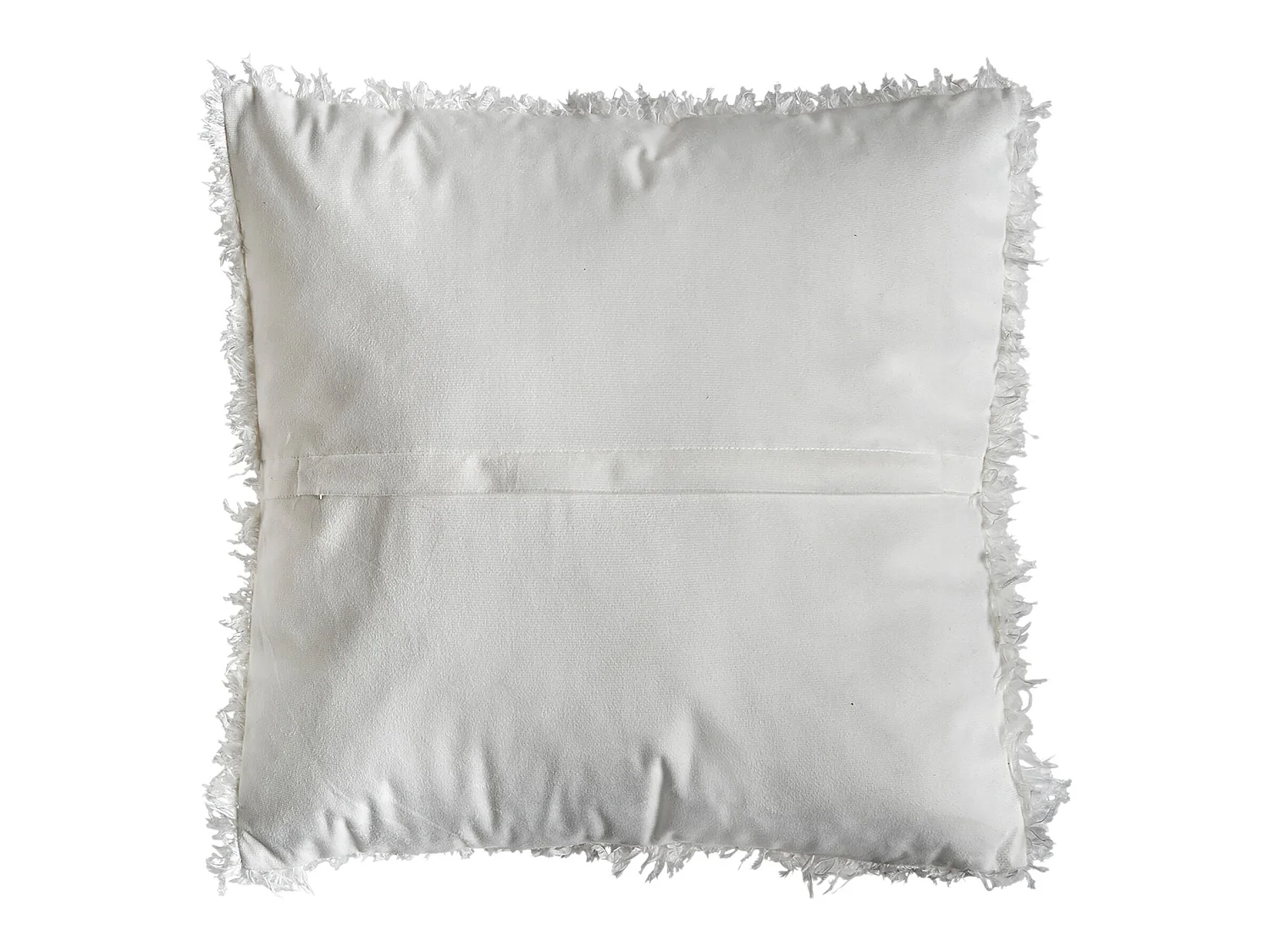 Cojín de poliéster en color blanco de 42x42x10cm