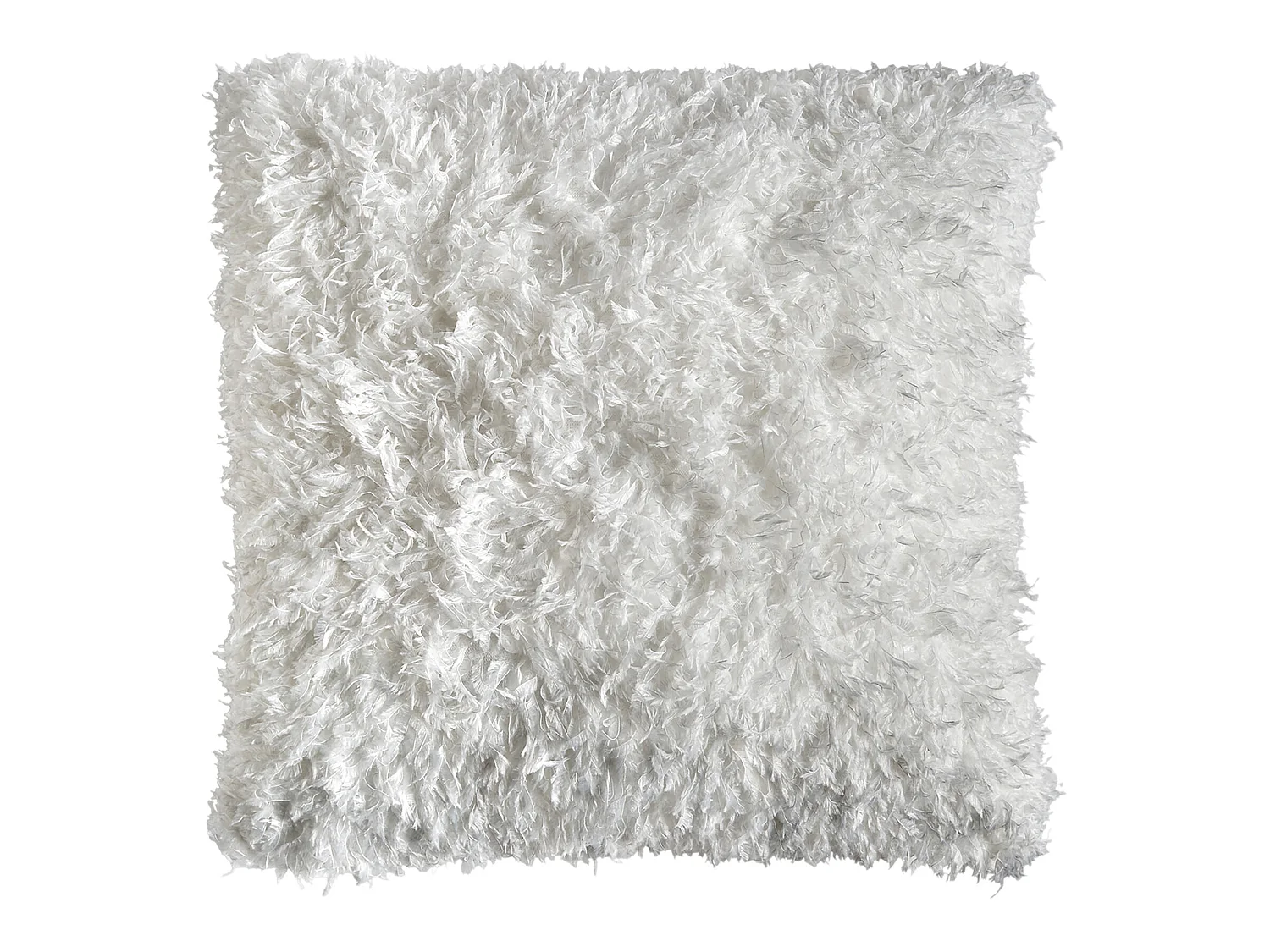 Coussin en polyester blanc 42x42x10 cm