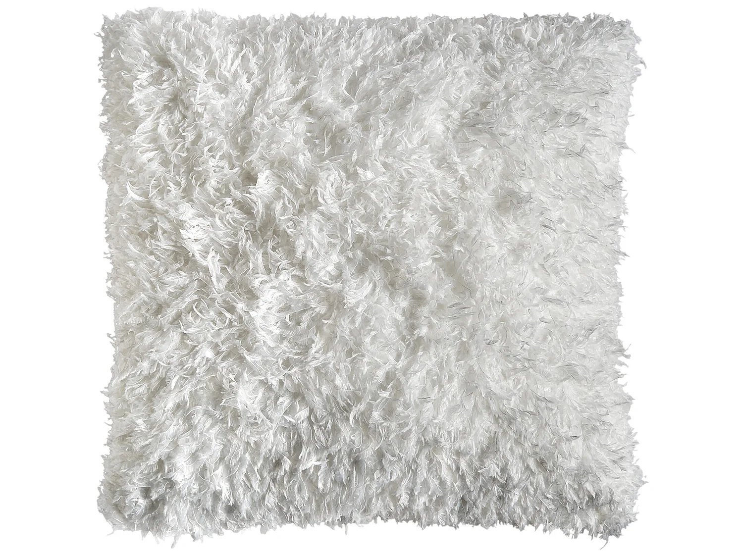 Coussin en polyester blanc 42x42x10 cm