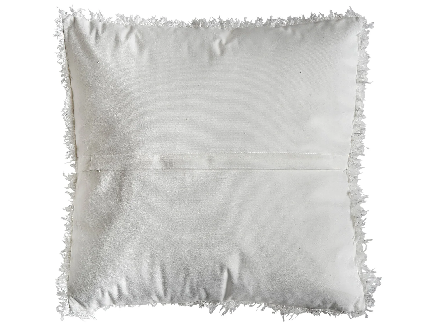 Coussin en polyester blanc 42x42x10 cm
