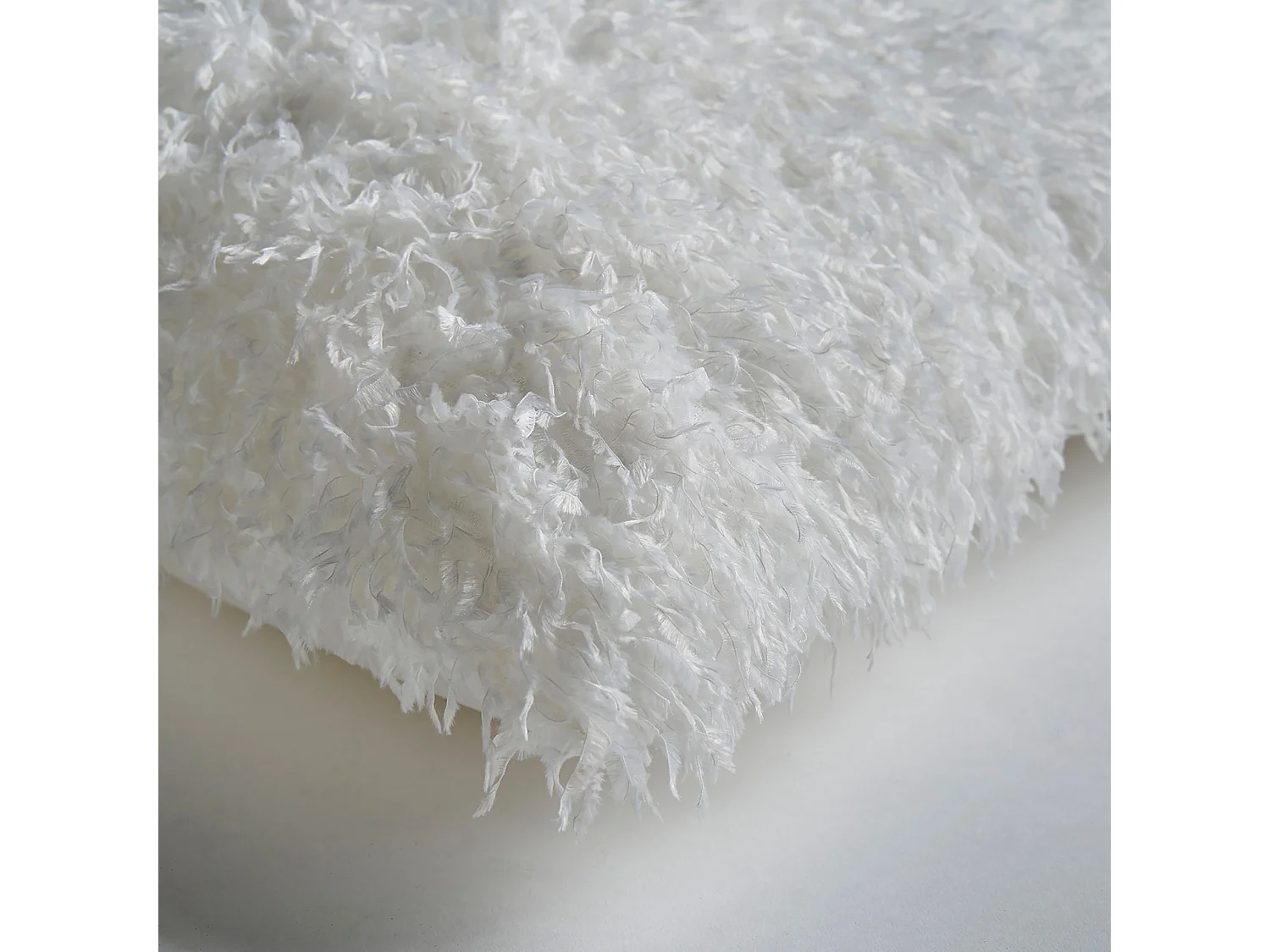 Coussin en polyester blanc 42x42x10 cm