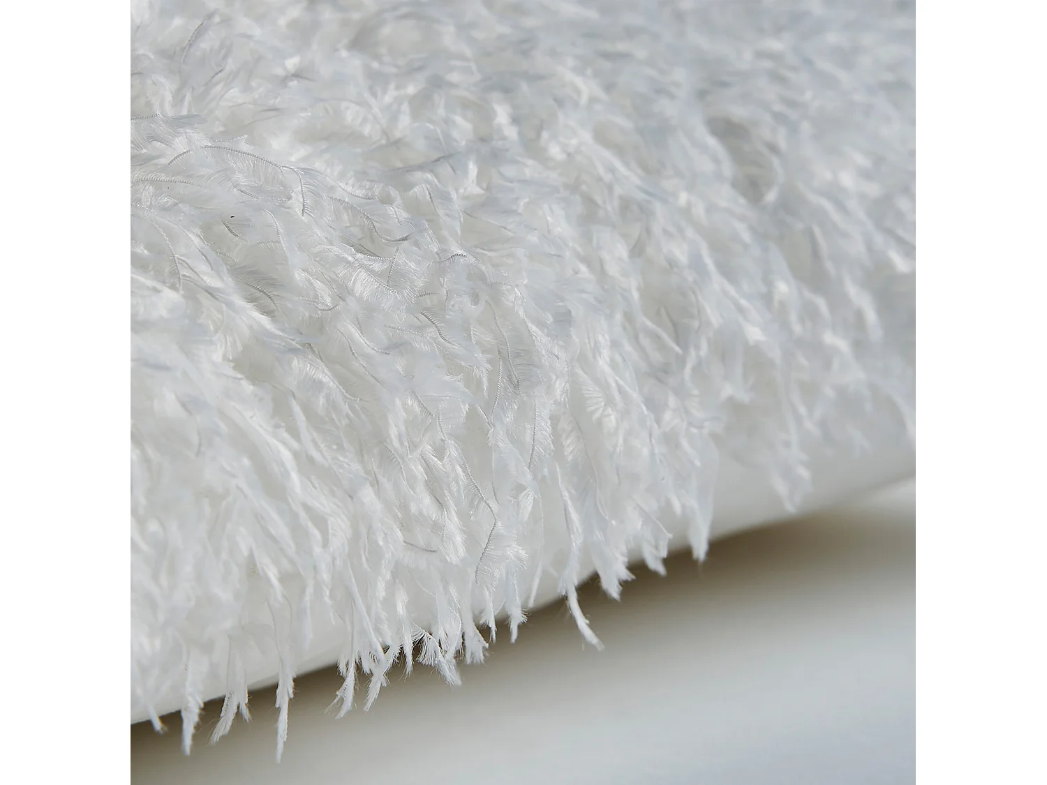 Coussin en polyester blanc 42x42x10 cm