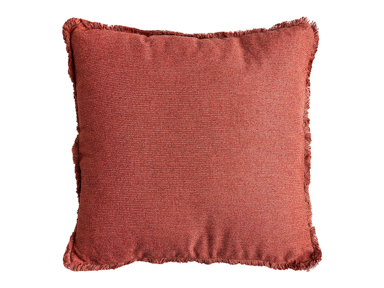 Cojín de poliéster en color rosa de 42x42x10cm