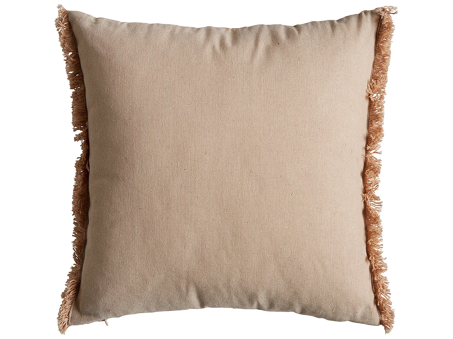 Coussin en lin beige 42x42x10 cm