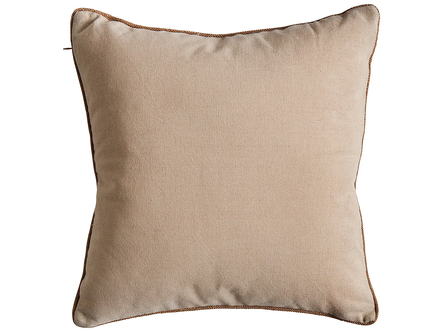 Cojín de yute en color beige de 44x10x44cm