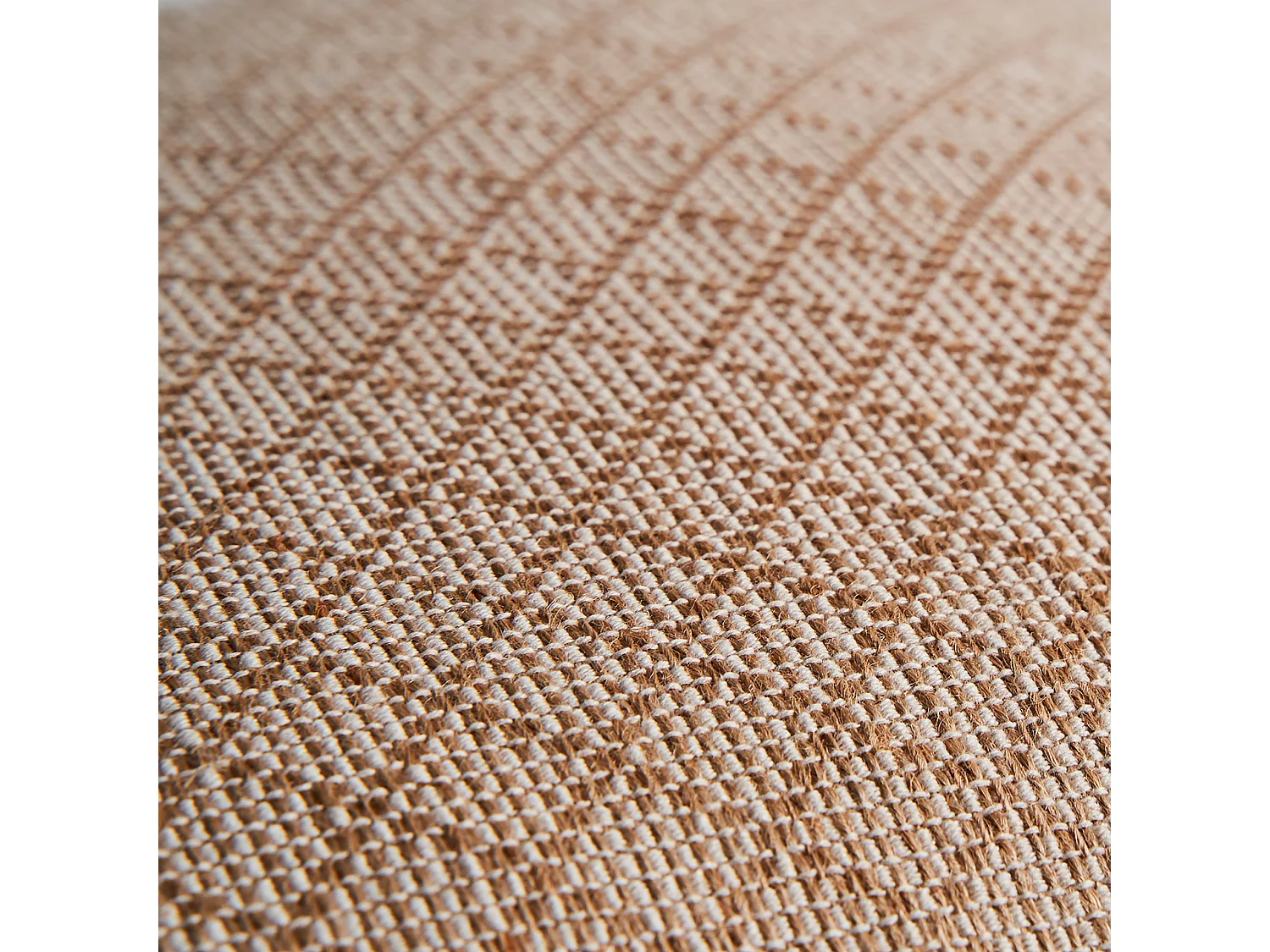 Cojín de yute en color beige de 44x10x44cm