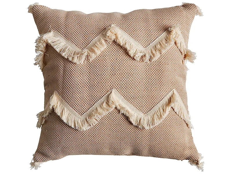 Coussin en jute beige 42x42x10 cm