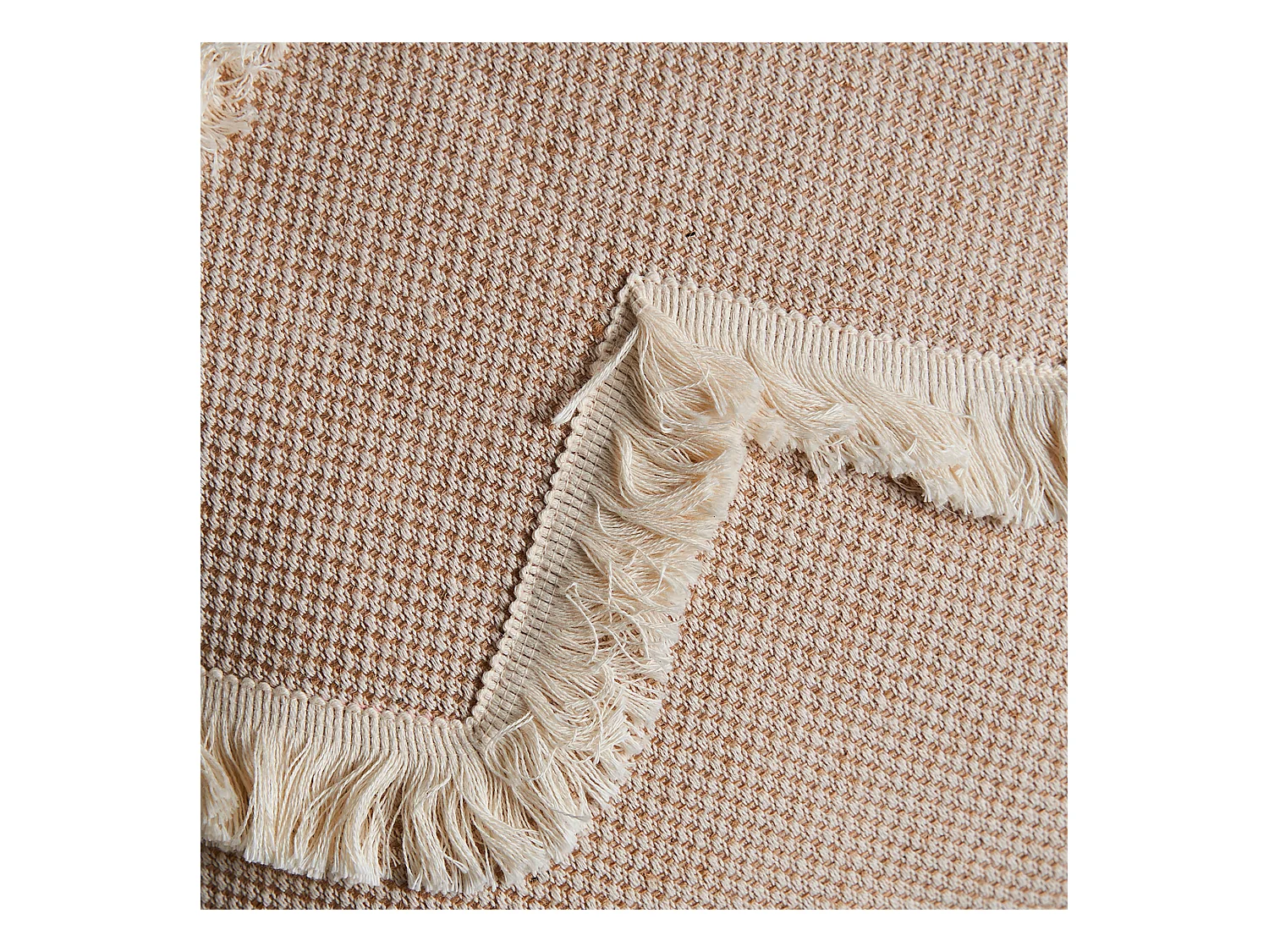 Coussin en jute beige 42x42x10 cm