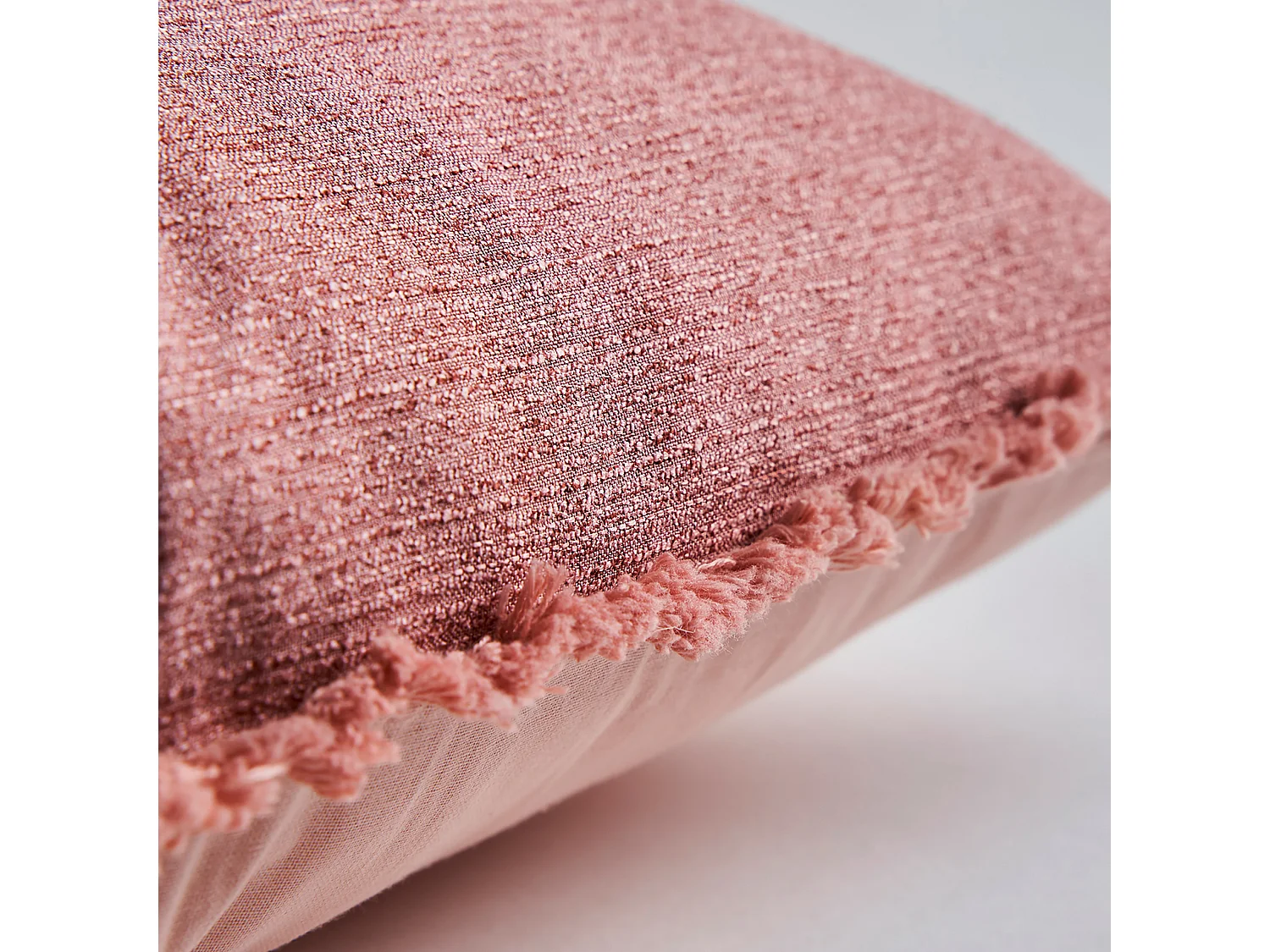 Coussin en polyester rose 42x41x9 cm