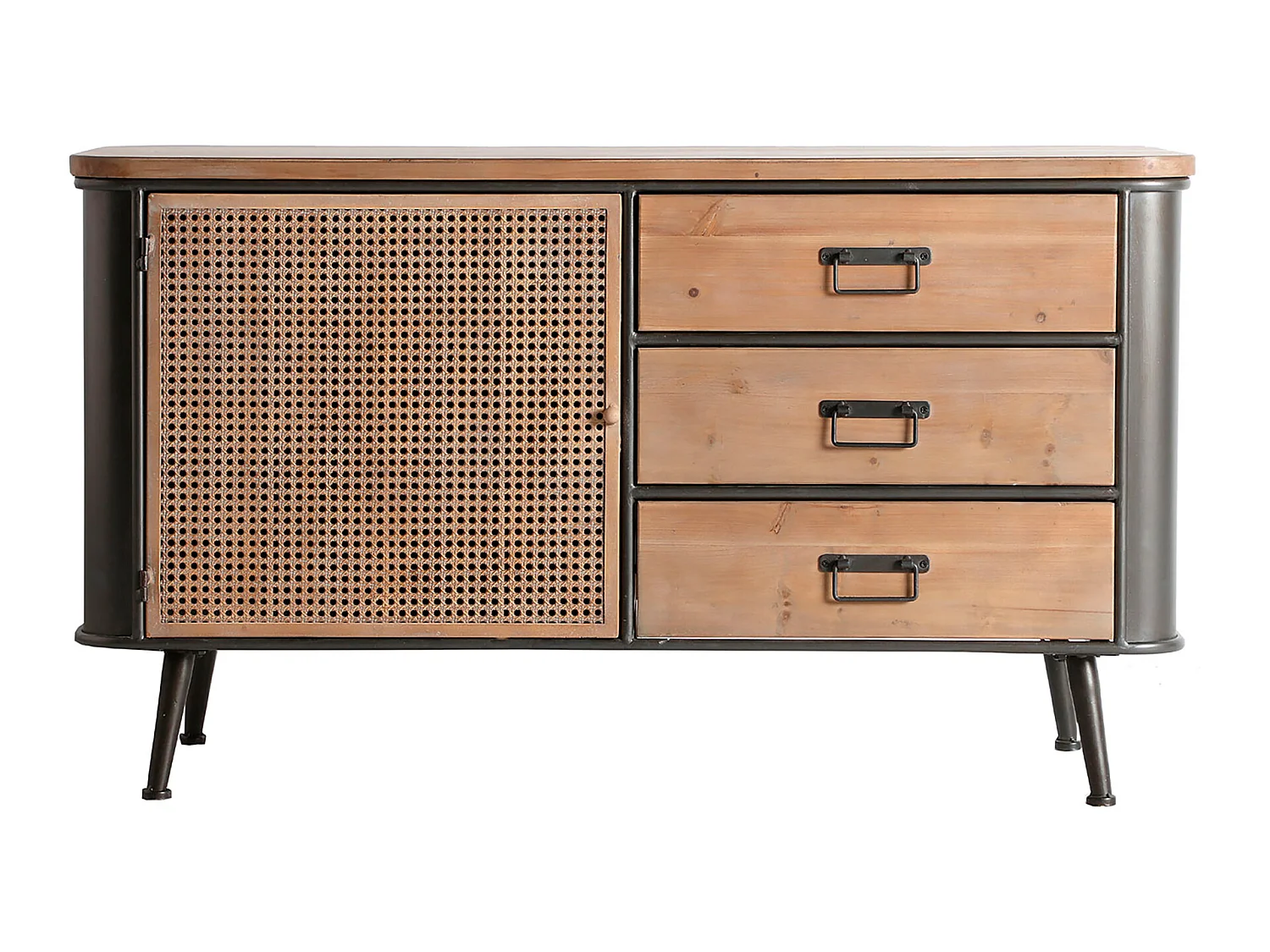 Buffet en fer marron 118x47x68 cm