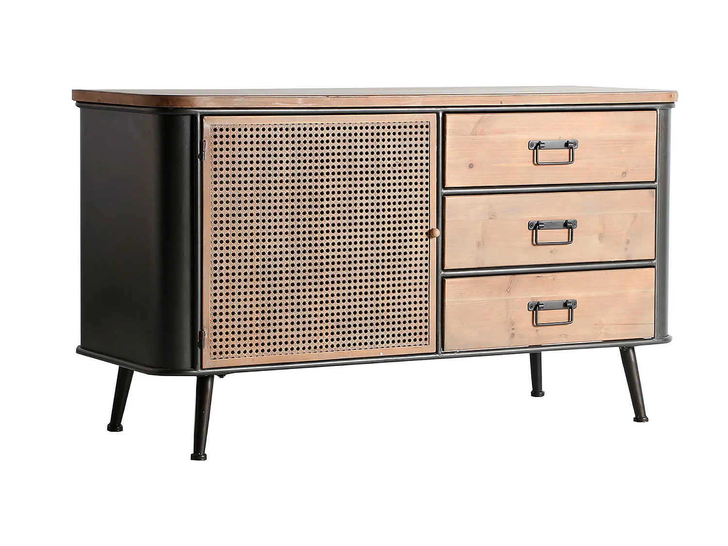 Buffet en fer marron 118x47x68 cm