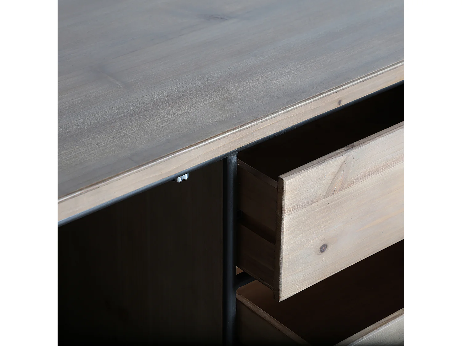 Buffet en fer marron 118x47x68 cm