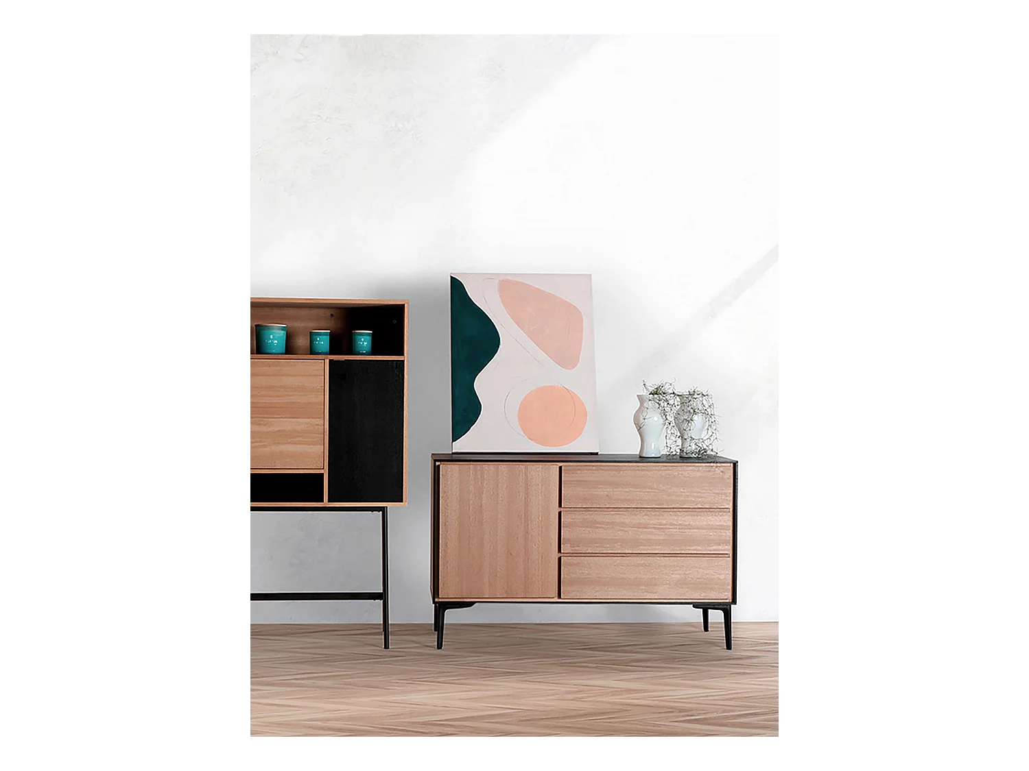Buffet en bois mdf  116x40x75 cm
