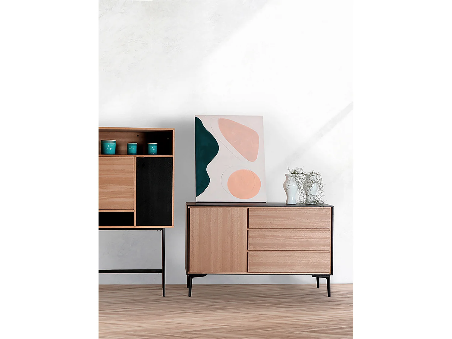 Buffet en bois mdf  116x40x75 cm