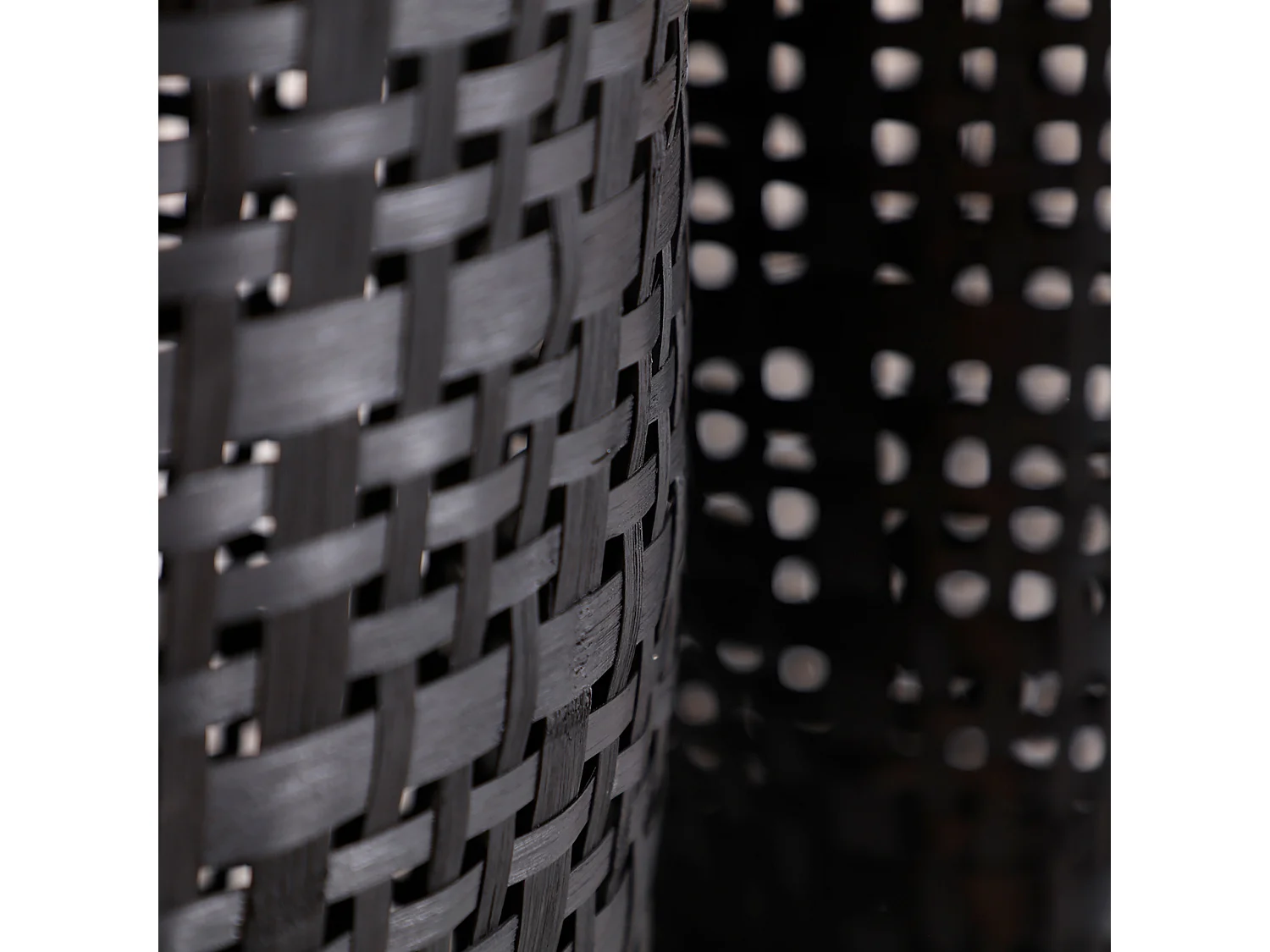 Corbeille en bambou noir 42x42x40 cm