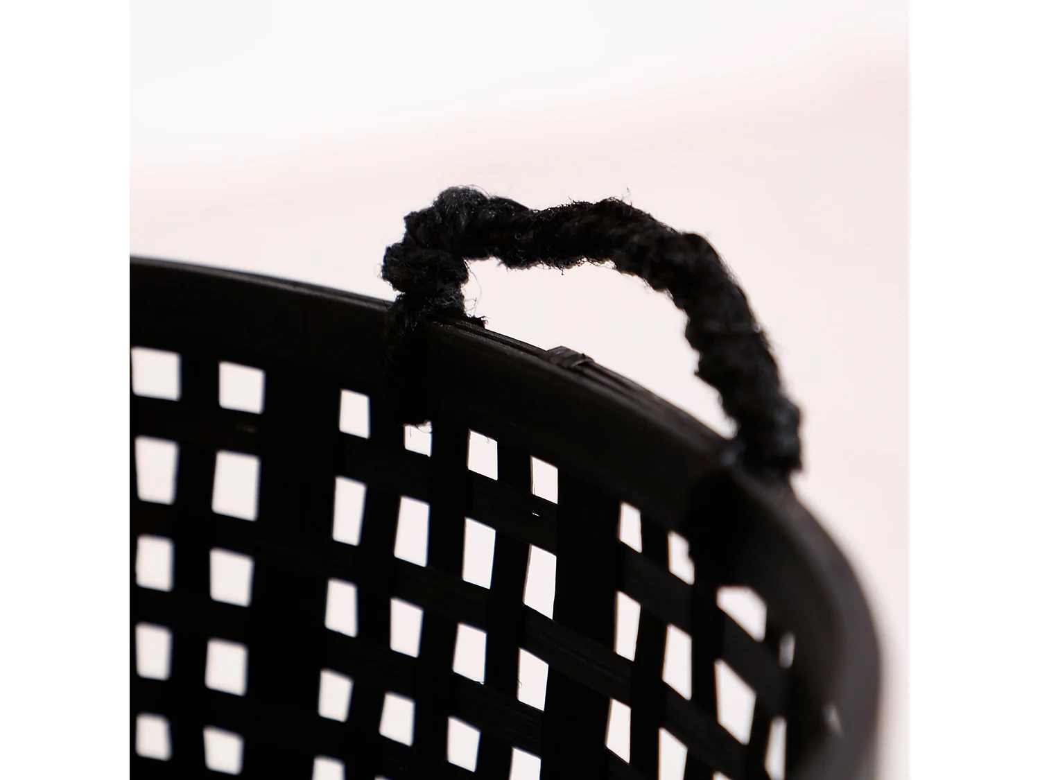 Corbeille en bambou noir 42x42x40 cm