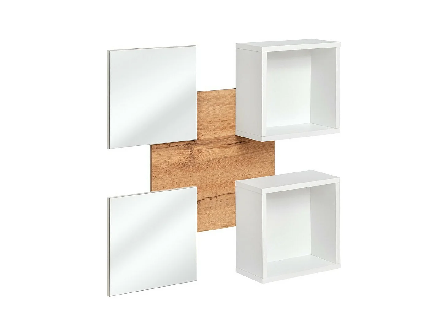 Garderobenmöbel - TORTH 5 - Farbe Eiche und Weiß