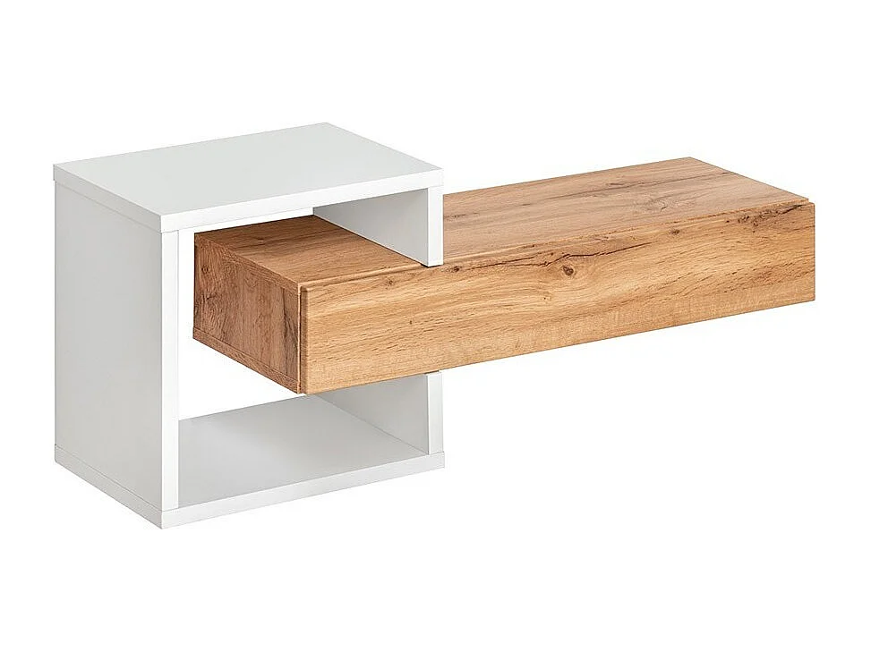 Ingangmeubel TORTH 2 - Complete set - Kleur eiken en wit - Modern en praktisch design