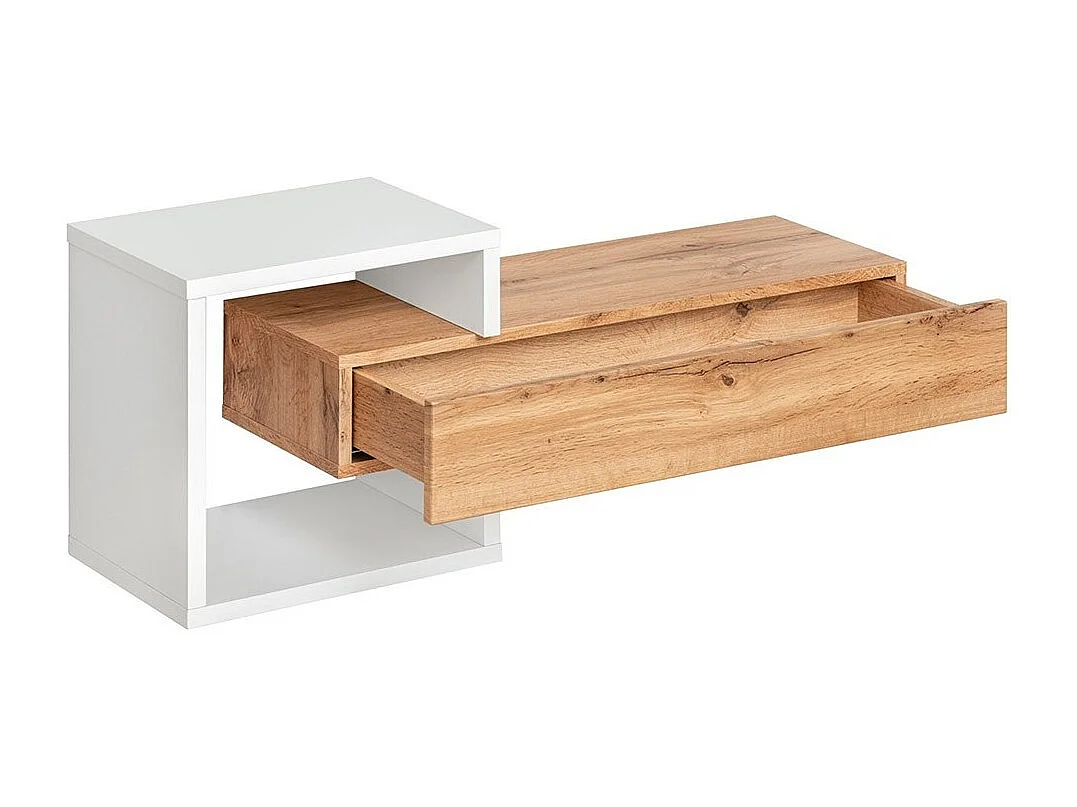 Ingangmeubel TORTH 2 - Complete set - Kleur eiken en wit - Modern en praktisch design