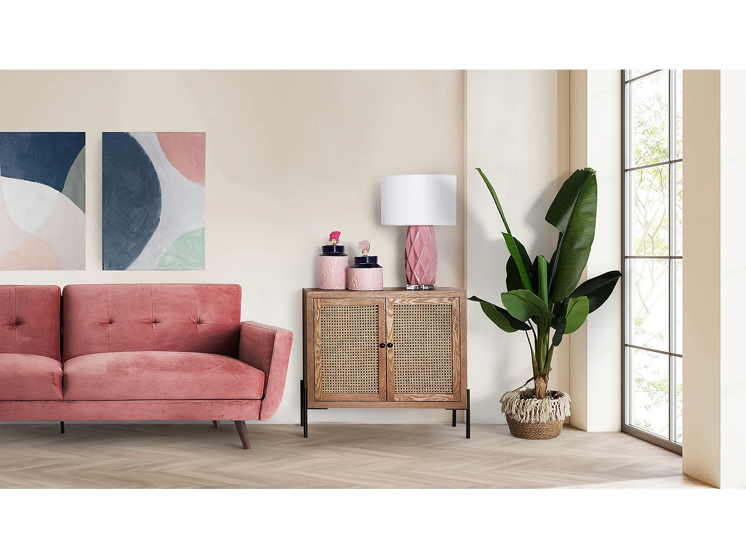 Console en fer marron 80x35x75 cm