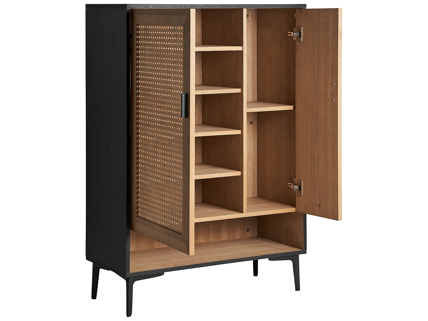 Armario de madera dm en color marrón de 80x36x115cm