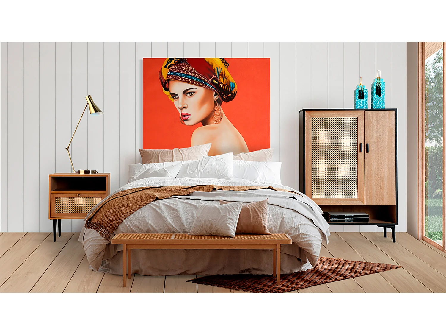 Armario de madera dm en color marrón de 80x36x115cm