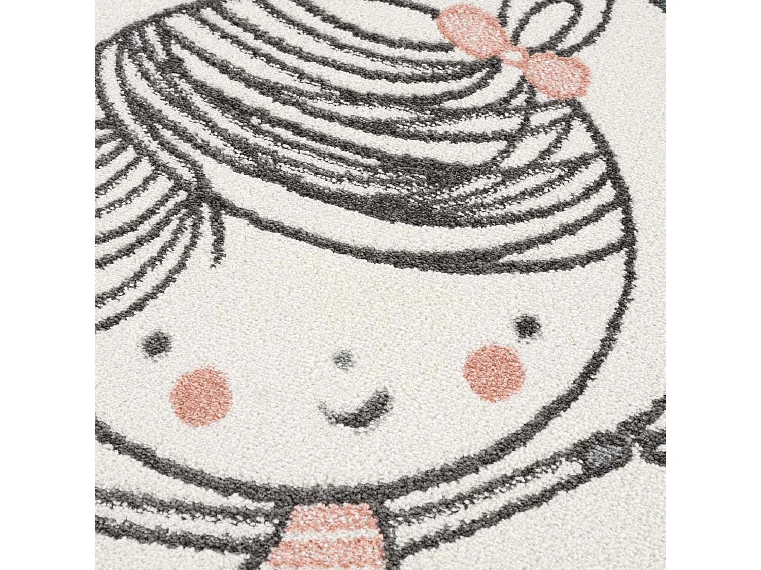 Tapis pour chambre d'enfant Crème Motif Fille 120x160cm