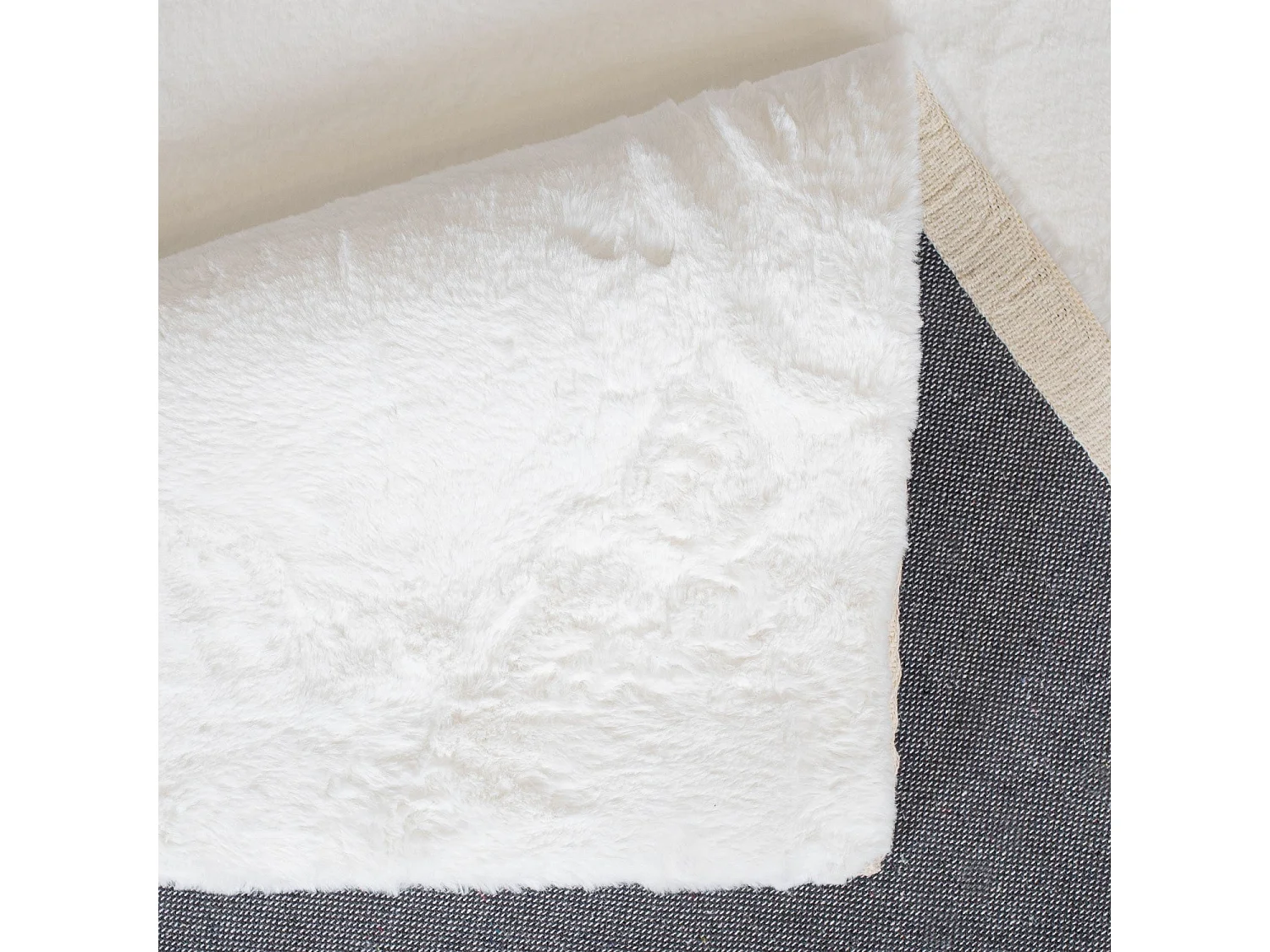 Tapis de Fourrure Velours Blanc 80x150cm