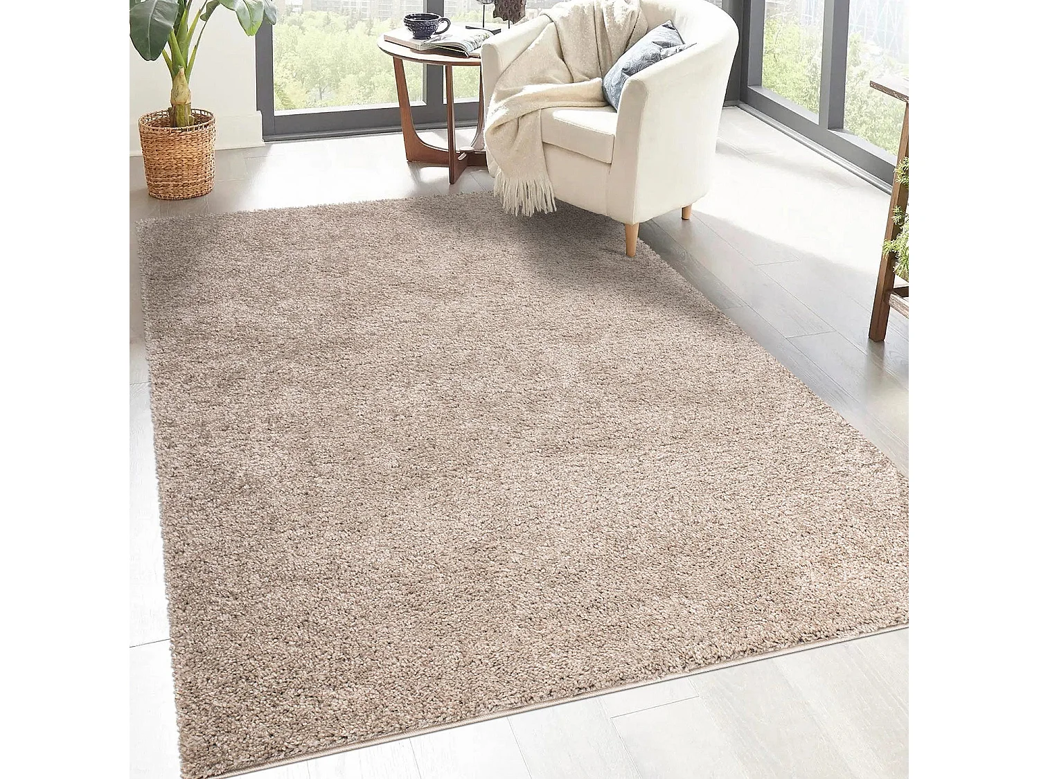 Tapis à Poils Longs SOFTY Sable 133x190cm