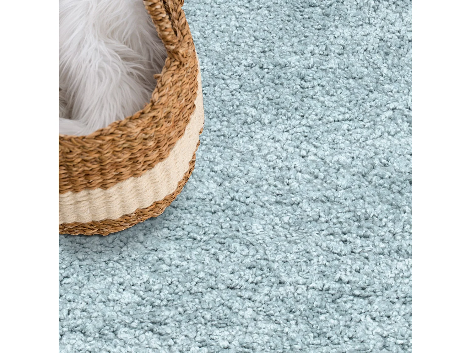 Tapis à Poils Longs SOFTY Bleu Azur 120x170cm