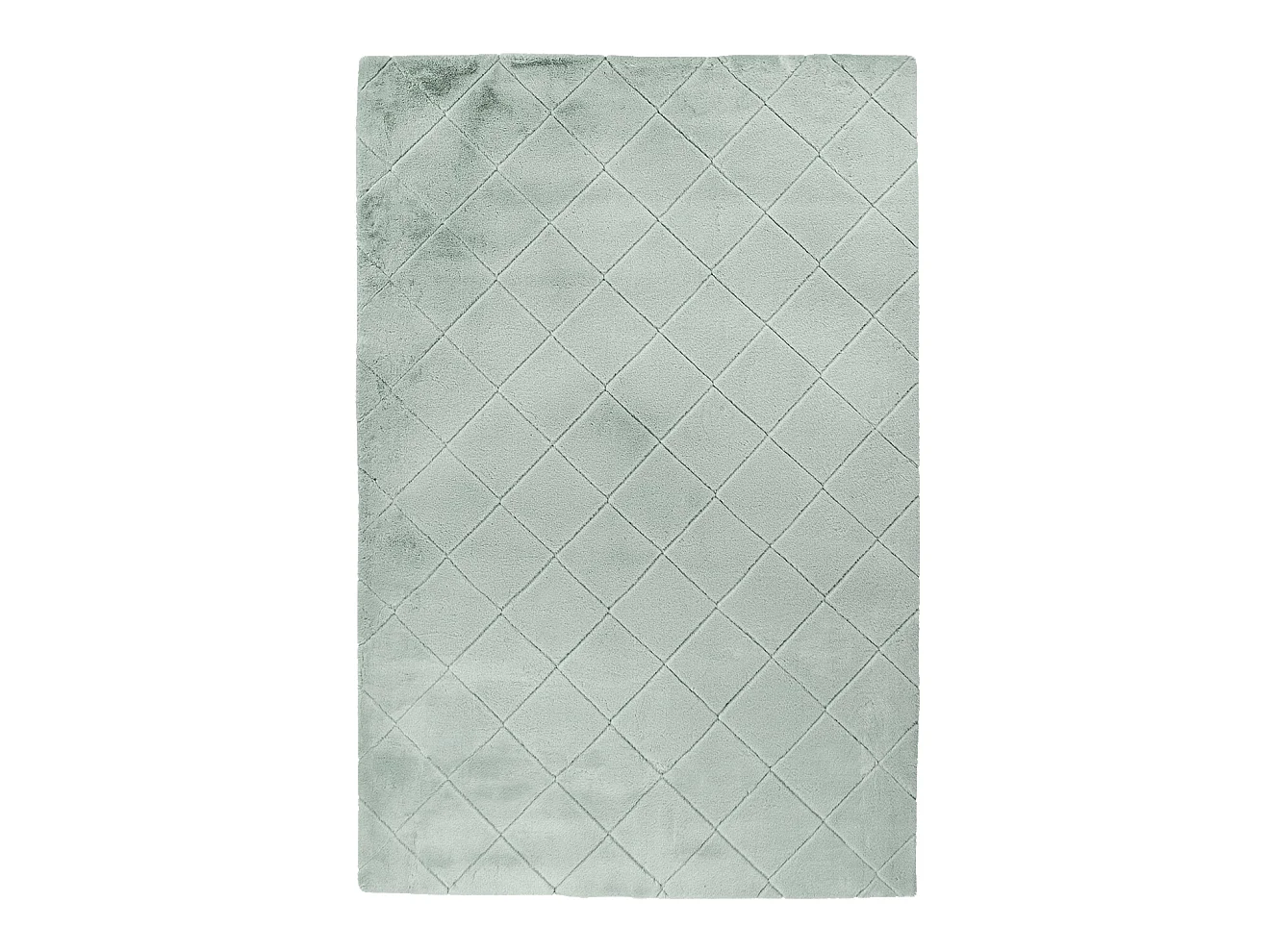 Tapis Super Soft à motif 3D losanges Vert Jade 80x150cm