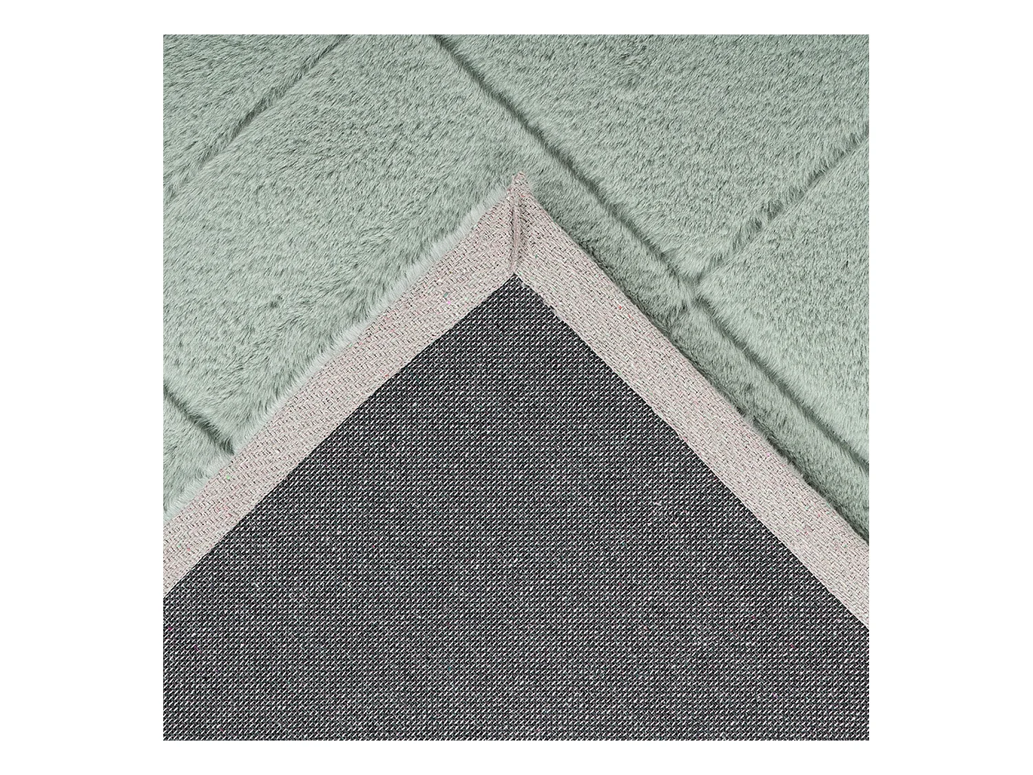 Tapis Super Soft à motif 3D losanges Vert Jade 80x150cm