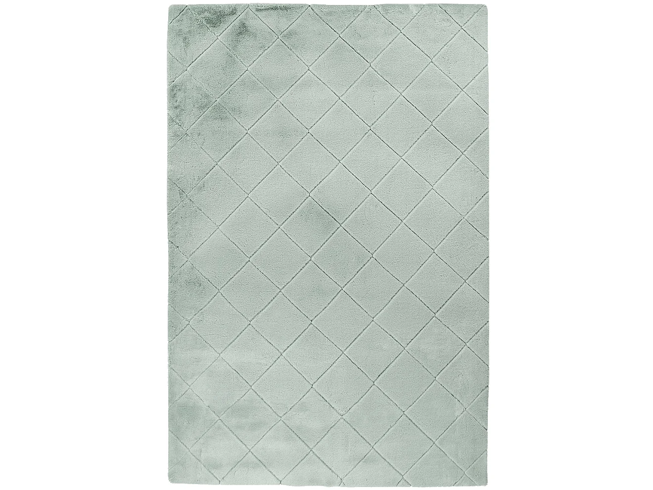 Tapis Super Soft à motif 3D losanges Vert Jade 80x150cm