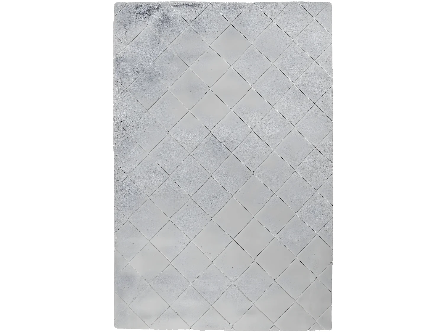 Tapis Super Soft à motif 3D losanges Gris souris 200x290cm