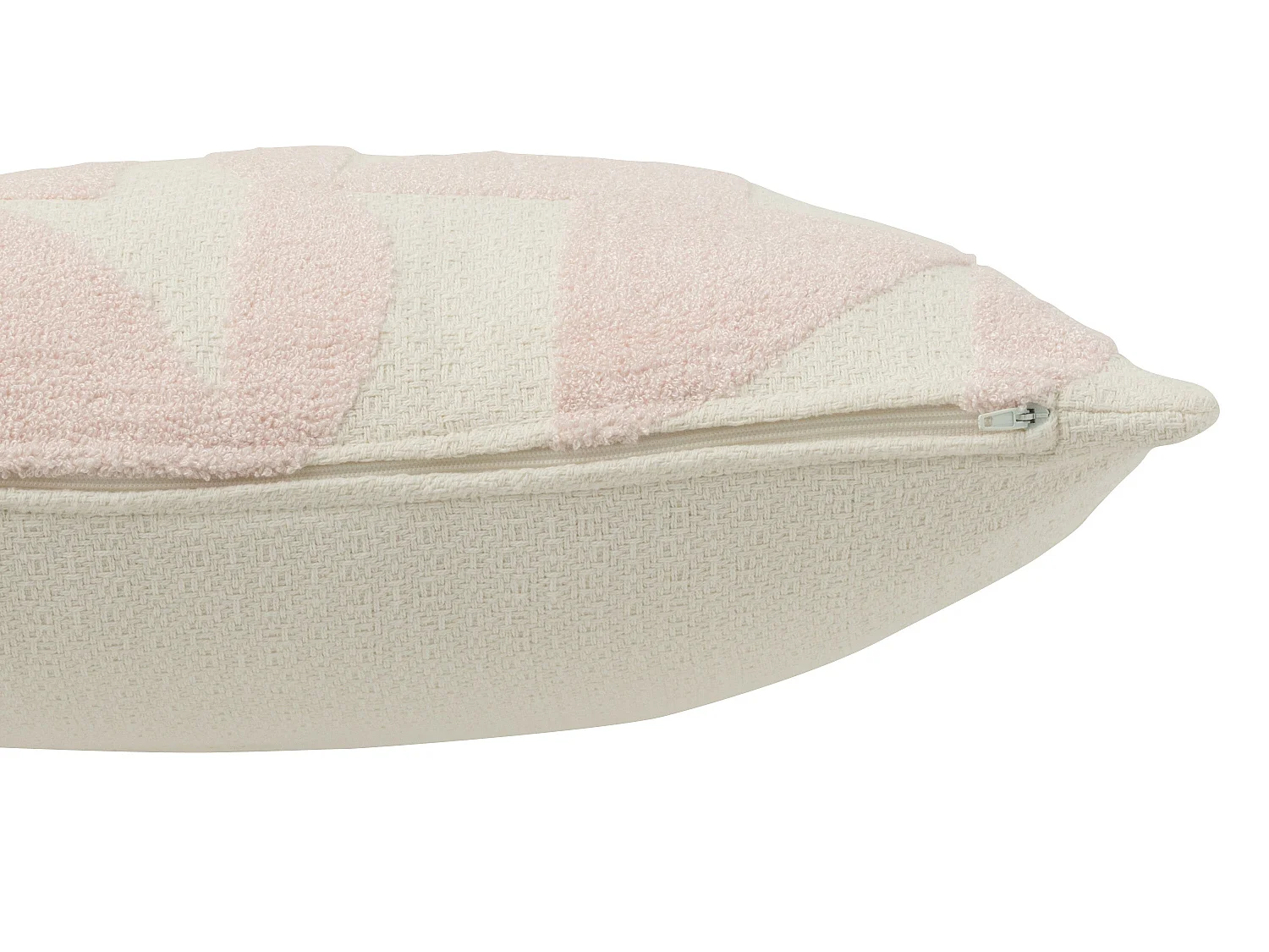 Coussin Déco "Géométrique" 43x43cm Rose Clair