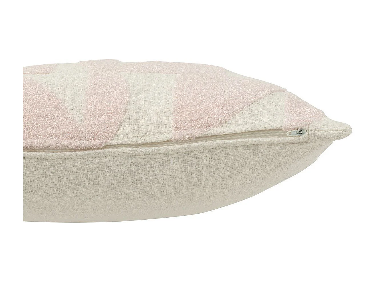 Coussin Déco "Géométrique" 43x43cm Rose Clair